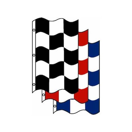 Nabco 3' X 8' Vertical Checkered Race Style Flag 342-V